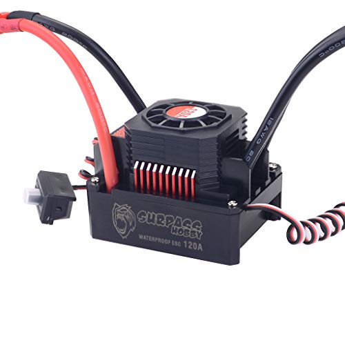 Hobby Wing WP 120A Waterproof 120A ESC Combo with 4076 2000KV Brushless Motor for 1/8 1/10 RC Truck Off-Road Car