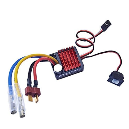 RC Car Waterproof Brushed Motor ESC for Tamiya 1/10 TT01 TT02, Brushed Motor ESC Combo Compatible with Traxxas Redcat HPI HSP SCX10