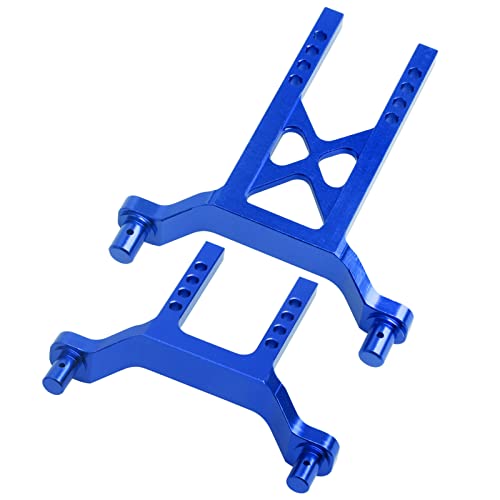 Metal Aluminum Front & Rear Body Mounts Posts for 1/18 Traxxas LaTrax Teton SST, Replace Parts 7615 (Blue) - color: Blue