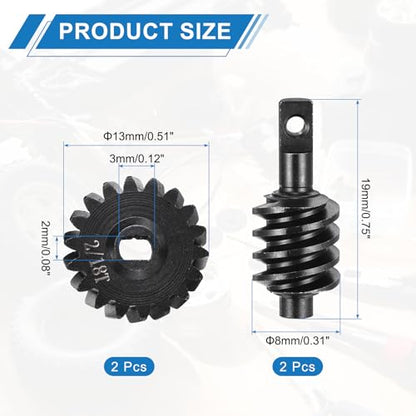 MECCANIXITY 2 Set Hardened Steel Axle Differentials Gear, 12T/18T Steel Gear Upgrade Parts for RC Vehicles Truck Drift Car Part, Black - style: 12T/18T
