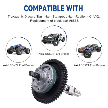 Complete Slipper Clutch Assembly Metal Differential Gear for Traxxas 1/10 Scale Rustler 4X4 Stampede 4X4, Replaces 6878