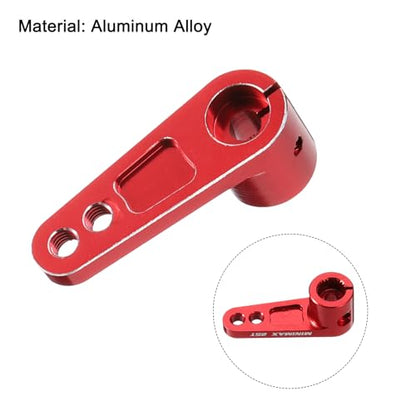 MECCANIXITY Aluminum Alloy 25T Steering Servo Arm Horn Red for 1/8 1/10 RC Car/Boat/Airplane Boat Accessories 4 Pcs - color: Red