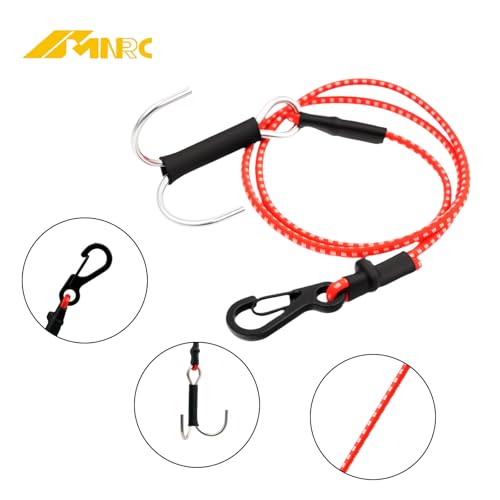 Metal Winch Trailer Tow Hooks & Elastic Force Escape Rope Kinetic Winch Strap for 1/10 RC Crawler Car Axial SCX10 II III 90046 TRX4 D90 Redcat Gen7 Gen8 RC4WD Upgrades Part
