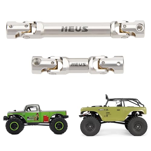 MEUS RACING SCX24 Driveshaft Center Drive Shaft for Axial 1/24 SCX24 Deadbolt AXI90081 B17, Silver