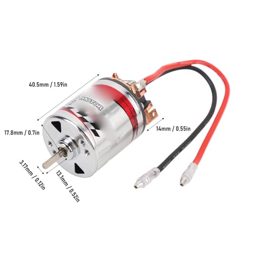 540 RC Brushed Motor, Water Proof Stainless Steel Case 3 Slot High Torsion Motor and ESC for Axial SCX10 AXI03007 1/10 RC Car (12T