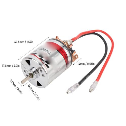 540 RC Brushed Motor, Water Proof Stainless Steel Case 3 Slot High Torsion Motor and ESC for Axial SCX10 AXI03007 1/10 RC Car (12T
