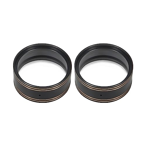 1.9 Inch Brass Internal Beadlock Ring Clamp Ring 104g/pc Heavy Wheel Counterweight Fits 1.9" Wheel Rim for 1/10 TRX4 TRX6 Axial SCX10 Pro 90046 Capra Redcat GEN7 GEN8 VS4-10 RC Crawler Car (Black)