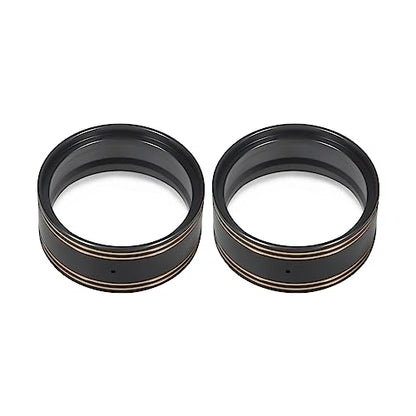 1.9 Inch Brass Internal Beadlock Ring Clamp Ring 104g/pc Heavy Wheel Counterweight Fits 1.9" Wheel Rim for 1/10 TRX4 TRX6 Axial SCX10 Pro 90046 Capra Redcat GEN7 GEN8 VS4-10 RC Crawler Car (Black)