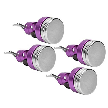 Magnetic Body Mount Kit, Invisible Magnetic Shell Post Mounting Set for SCX10 4W D HSP 1 10 RC Car, Aluminum Alloy Body Post with Slotting Design (Purple) - color: Purple