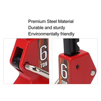 VGEBY RC Jack Stand, Adjustable Height Simulation Decorative Accessory Mini Lifting Jack for SCX10 D90 1/10 RC Car (Red)
