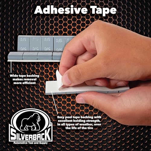 Silverback 1/4 oz Grey Steel Tape Wheel Weights with EZ Peel Tape. Designed for the Professional Tire Dealer. Cars, Trucks, SUV's & Motorcycles. 10lb Roll .25 oz Grey Tape Weight. - color: 1 Roll 1/4 oz Grey