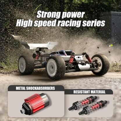 1/16 Scale 4WD RC Off-Road Truck, 70KM/H Brushless Remote Control Car with Full Proportional Steering, All-Metal Bearing Gear Vehicle Model for Hobbyists