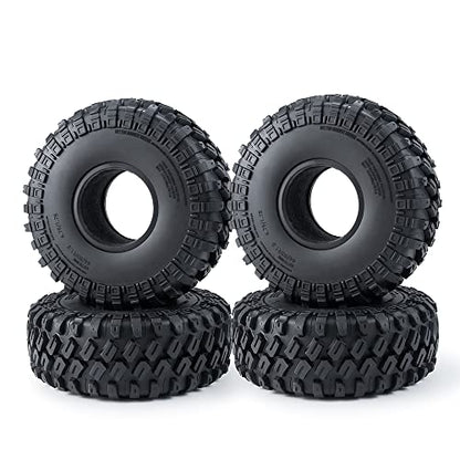 4pcs 1.9" RC Crawler Tires Rubber Wheel Tyre 123mm/4.8inch with Foam Insert for 1/10 RC Crawler Car SCX10,TRX4,SCX10 II
