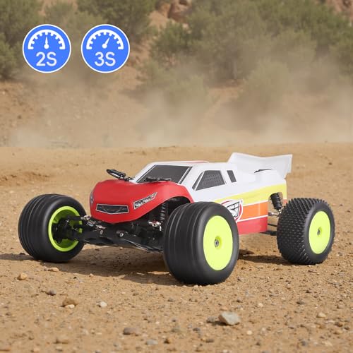Preglued 1/18 Off-Road Wheels and Tires 8mm Hex for Losi Mini-T 2.0 Brushless Stadium Truck High Traction - color: Green