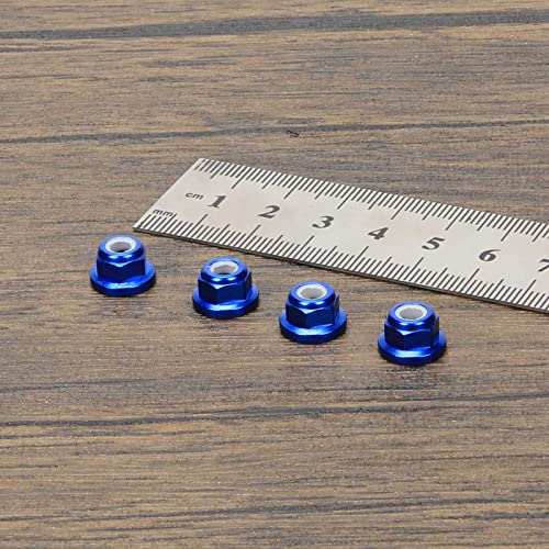 RCAWD Wheel Nuts for 1/7 UDR Unlimited Desert Racer 85086-4, New Maxx 1/10 Monster Truck 89086-4 89076-4 Upgrades, Hubs Hex Adapter M5 5mm Flanged Nylon Hop Ups Parts for #8447 Blue - color: Blue