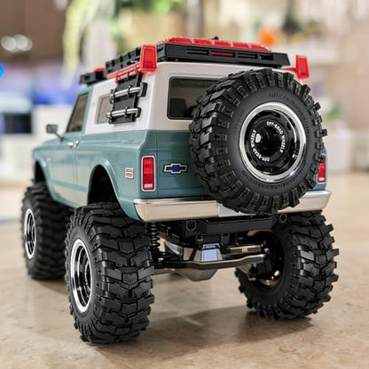 REDSPIDER 0.7" RC Crawler Tires 40mm, RS6 Composite Material Sticky Butyl Rubber Micro Mud Tires with Foam Inserts, High Grip Upgrade for 1/30 Axial SCX30 RC Car (Black) - color: Black