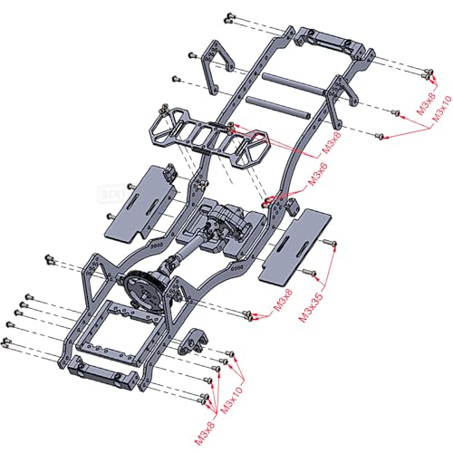 RC Carbon Fiber Upgardes Parts LCG Chassis Kit for 1/10 SCX10 SCX10 II Capra 1.9 UTB and Other DIY Builds RC Crawler,Front Mounted Transmission LCG Chassis Kit,Black - color: Black（for 1/10)