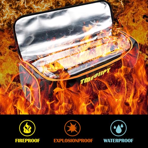 TMEOIIPY Ebike Battery Bag - Large Capacity Safe Fireproof Lipo Bag for Charging and Storage - Portable Ebike Accessory (20 x 6.3 x 6.3in) - style: 2 Pcs