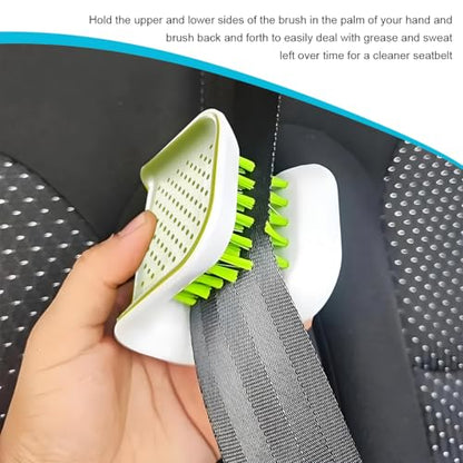 Car Seat Belt Cleaning Brush, U-Shaped Double Sided Bristle Scrubber Tool, Multifunctional Foldable Closed Safety Belt Washing Brush for Seatbelts Chopsticks Forks Knives Spoons (1 PCS) - color: 1 PCS