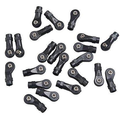 22Pcs Aluminum Metal & Plastic Rod Ends Set for 1/10 RC Crawler TRX4