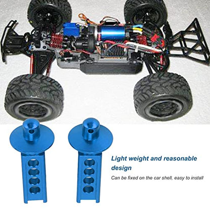 Dilwe 2Pcs RC Car Body Post, Aluminum RC Car Shell Holder Mounts RC Upgrade Parts Accessories, RC Body Mounts for Traxxas Mini E Revo Slash 1:16 3 Colors (Blue)