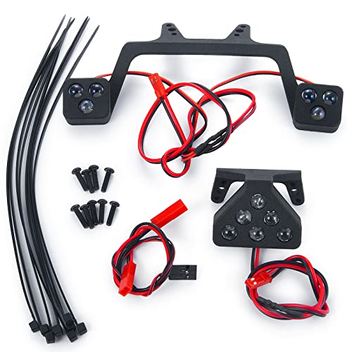 JHR MOHERO RC Car Body Red & White Head & Tail Light Set Front & Rear LED Light Compatible with KRATON 8S RC Off Road Upgrade Parts
