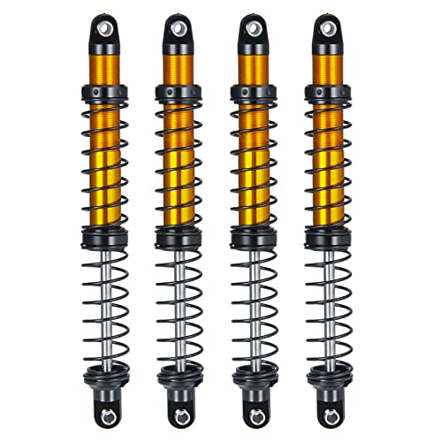 Que-T 4pcs Aluminum Alloy RC Shock Absorber for Axial Scx10 90046 D90 Trx4 Wraith 1/10 Crawler Car (120mm) - size: 120mm