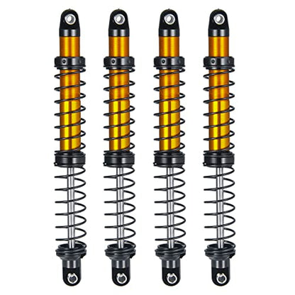 Que-T 4pcs Aluminum Alloy RC Shock Absorber for Axial Scx10 90046 D90 Trx4 Wraith 1/10 Crawler Car (120mm) - size: 120mm