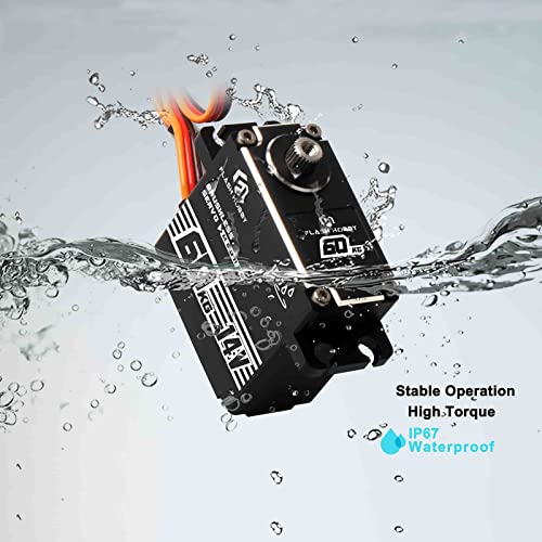 60KG Brushless Servo IP67 Waterproof Servo 14V High Torque Servo with Full Metal Gear for 1/8 1/10 RC Crawler Car Truck or Robotic Parts (270°) - style: Digital-270°