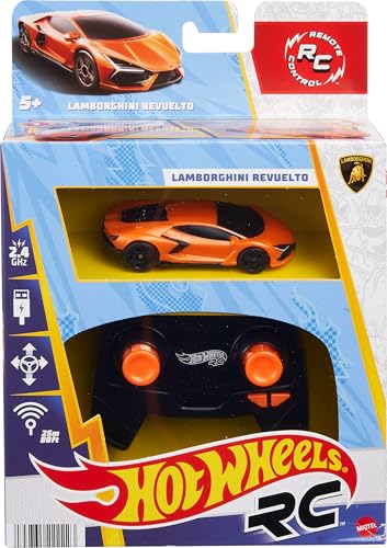 Hot Wheels RC 1:64 Scale Lamborghini Revuelto, Remote-Control Toy Car