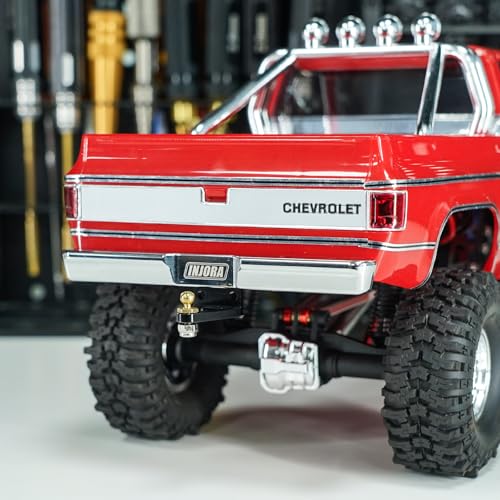 INJORA Front and Rear CNC Aluminum Bumper for 1/18 TRX4M High Trail K10 - size: Front&Rear