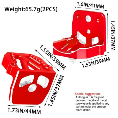 RC Motor Mounts Fixed Seat Upgrade Parts for XRT 8S X-MAXX #7760-GRN RC Car.Red(2PCS) - color: Red(upgrade Parts)