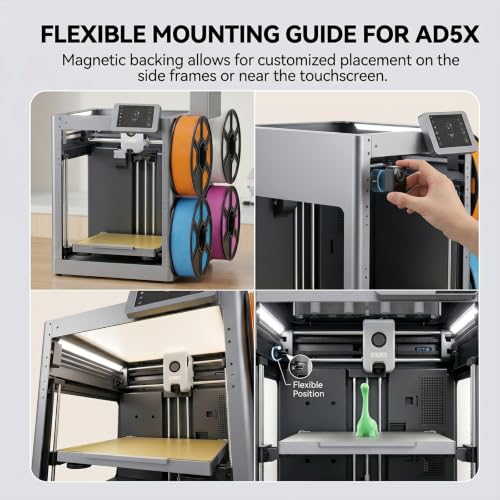 Upgrade LED-Light Kit for Flashforge Adventurer-5X5M 3D-Printing: 2pcs Magnetci 24V 42 LED Light Bar with Soft Diffuser Plug and Play Installation 3D Printer Parts