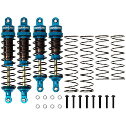 RC Car Oil Shocks Front & Rear Shock Absorber Damper Set for 1/10 TRX Slash 2WD / Hoss/Rustler 4X4 VXL/Slash 4X4 / Bandit/Ford/Stampede Replacement Parts #5862 (Blue)