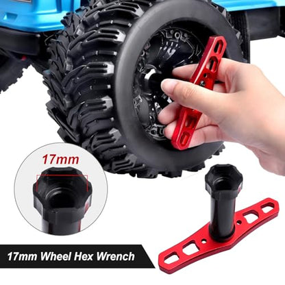 17mm Wheel Hex Wrench RC Wheel Hubs Wrench Tools for 1/8 1/10 Traxxas Arrma Redcat RC Car