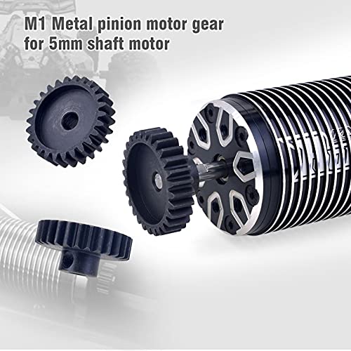 Metal Steel M1 Pinion Gear Sets 26T 27T 28T 29T 30T 5mm Shaft Motor Gears with Hex Key for 1/10 RC Brushless Brush Motor | Metal Steel,With Hex Key for Arrma HSP HPI AXIAL Tamiya Losi 1/10 RC Brushless Brush Motor - style: 26T 27T 28T 29T 30T