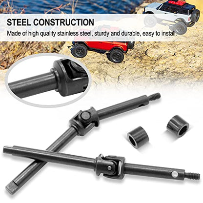 OGRC +4mm Front Steel Front Axle Drive Shaft CVD for SCX24 Upgrade Parts | Ujoint CVD Set for SCX24 C10/JLU/Bronco/Gladiator/Deadbolt Upgrades Parts - style: +4mm