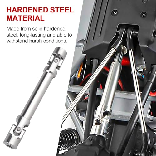 Stainless Steel Driveshaft Heavy-Duty Universal Joint Drive Shaft 82-120mm for 1/18 RC Rock Crawler Axial UTB18 Capra Unlimited Trail Buggy Upgrade Parts Replacements(Rear) - style: Rear