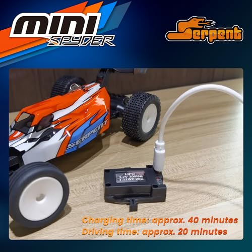 Serpent 1:24 Mini RC Car with Gyro, 1/24 Scale 2.4GHz Off-Road RC Car | All Terrain Off-Road Buggy RTR, High Performance with 2 Battery 1 USB Data Cable - style: 430001 With 2 Battery