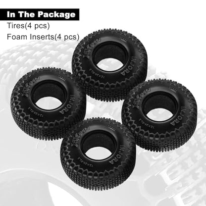 INJORA 1.3" S5 XHX Pin Tires 72 * 24mm for 1/18 1/24 RC Crawler, T1321