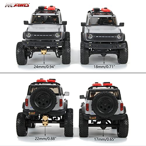 RCAWD F/R Portal Axle Housing Brass Worm Gears Axial 1/24 Black | Adds low-end weight for extreme crawling stability. Bulletproof housing protects internal components from sharp rocks. - color: Black