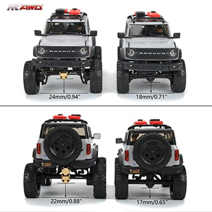 RCAWD F/R Portal Axle Housing Brass Worm Gears Axial 1/24 Black | Adds low-end weight for extreme crawling stability. Bulletproof housing protects internal components from sharp rocks. - color: Black