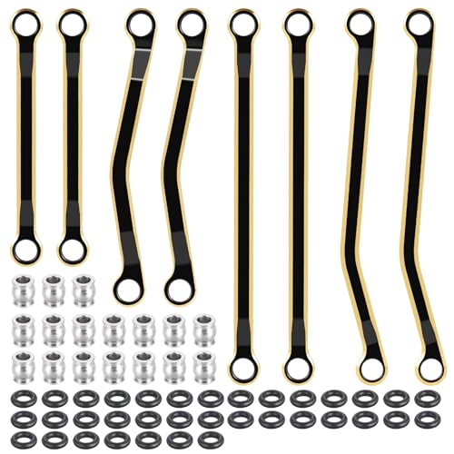 LGS High Clearance Link Set for Tra-xxas 1/18 TRX4M High Trail K10 F150 | 1: 18 RC Crawler Brass Coating Linkage Deadbolt Links Upgrade Parts
