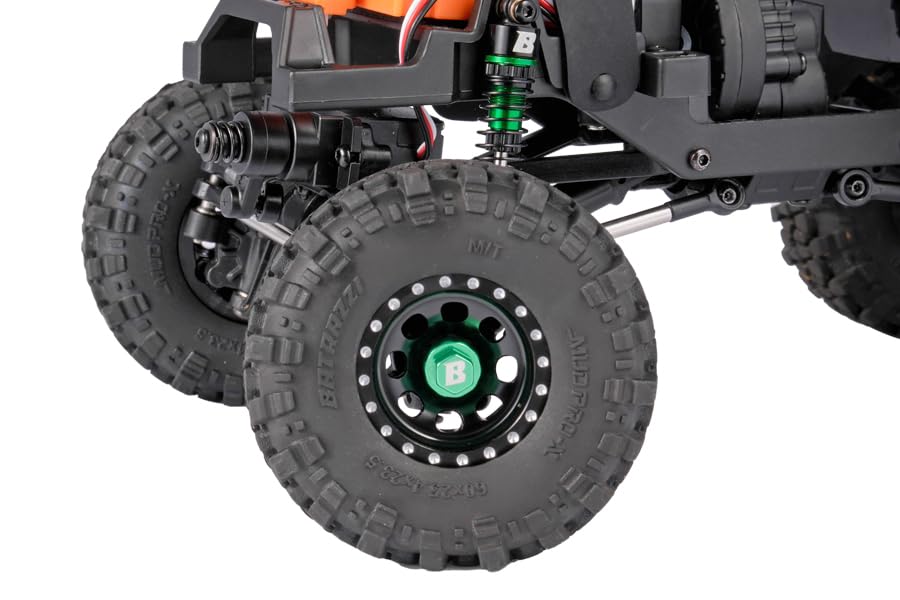 Rc Car Parts for FMS FCX24 FCX18 1/18 1/24 Upgrade Parts: 41mm Oil-Filled Aluminium Shocks (4 pcs) Green - color: Green