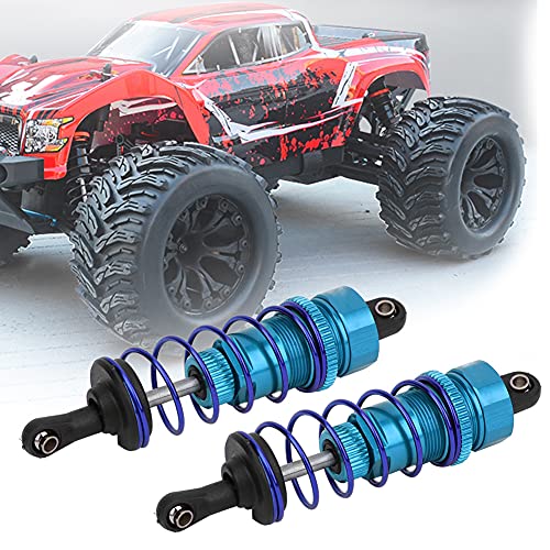 2pcs 92mm RC Oil Pressure Adjustable Front Shock Damper, 1/10 RC Car Shock Absorber, Upgraded Aluminum Alloy Buggy Suspension for ZD Racing HSP Hongnor LRP HPI (Blue) - color: Blue