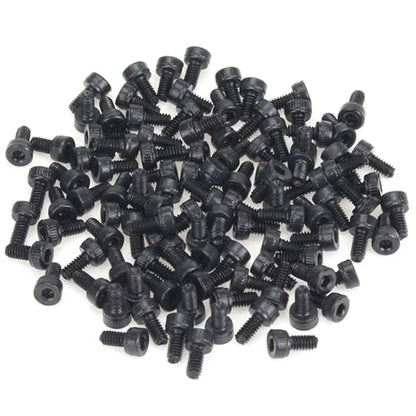 105 Pieces M2 x 4mm Socket Head Cap Screws, Thread Pitch 0.4mm, Sutemribor M2 Black Screws, 12.9 Grade Alloy Steel, Black Oxide Finish, Fully Threaded - size: M2 x 4mm, style: Socket Head