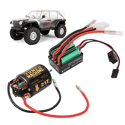 Brushed Motor ESC Combo, Brushed Motor ESC Combo with 540 21T Brushed Motor 65A Green Brushed ESC RC Car Motor