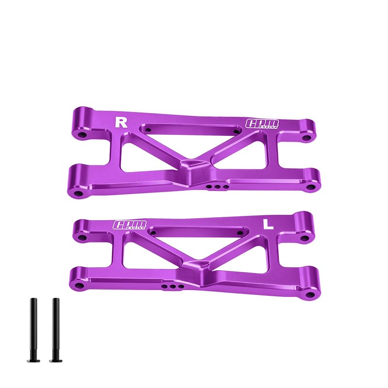 GPM 7075-T6 Alloy Rear Lower Suspension ARMSFor 1/16 Mini Kraton 3S Dsc 4X4 RTR Brushless Speed Truck-Ara2508S (Purple) - color: Purple