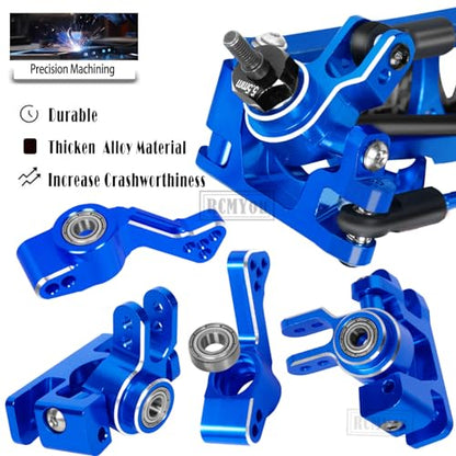 Upgrades Part for 1/10 Slash 4x4/Slash 4x4 VXL,Alloy Suspension Arm,Shock Absorber,Caster Block,Steering Blocks,Stub Axle Carriers,Steering Bellcranks,Shock Tower,Body Mounts,Navy Blue - color: Navy Blue for Upgrades