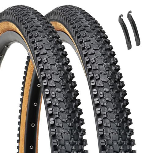Hycline Mountain Bike Tire: 20/24/26/27.5-inch Folding Replacement High-Performance Wear-Resistant Bicycle Tires for MTB Off-Road Bike - size: 26x1.95 60TPI, style: Qty 2 Tires